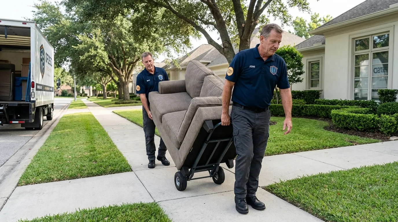 Local residential moving crew loading furniture in Meadow Vista, CA